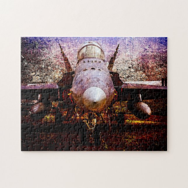 Military Fighter plane on the Ground Puzzle (Horizontal)