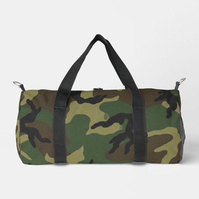 Military Forest Camouflage Pattern Duffle Bag (Vorderseite)