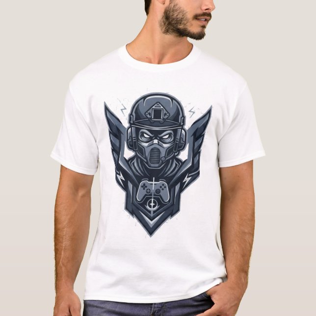 Military Gamer Emblem T-Shirt (Vorderseite)