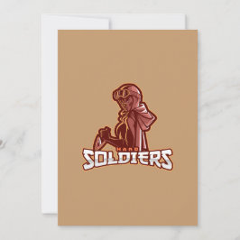 Military Gaming Emblem | Heroic Warrior Logo Einladung