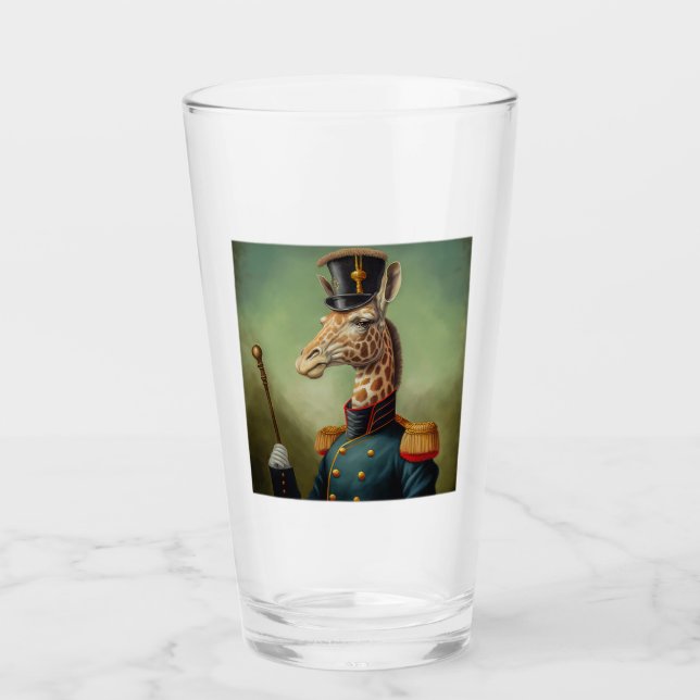 Military Giraffe Glass Tumbler (Vorderseite)