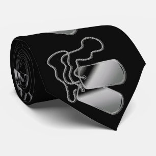 MILITARY HUND TAGS Krawatte