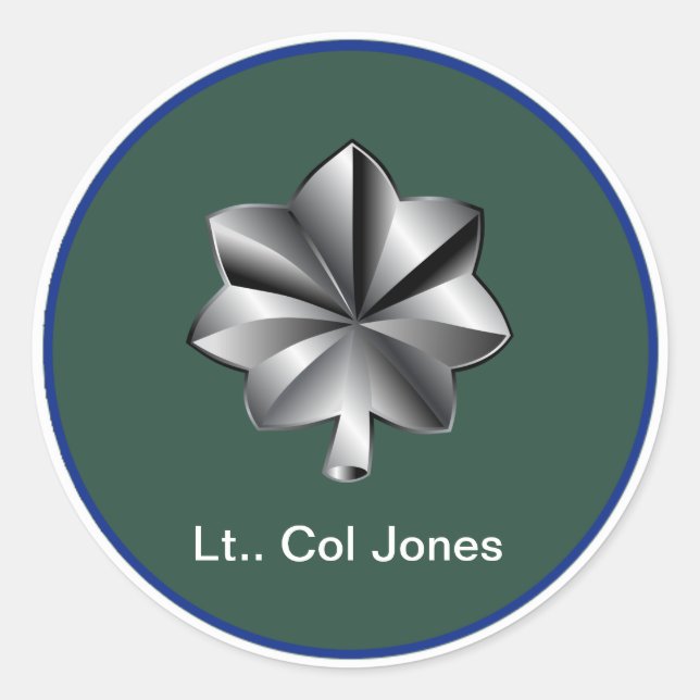 Military Lt. Colonel Sticker (Vorderseite)