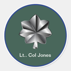 Military Lt. Colonel Sticker