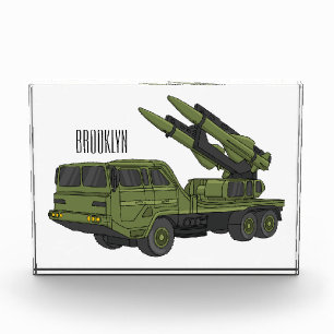 Military missile truck cartoon illustration fotoblock
