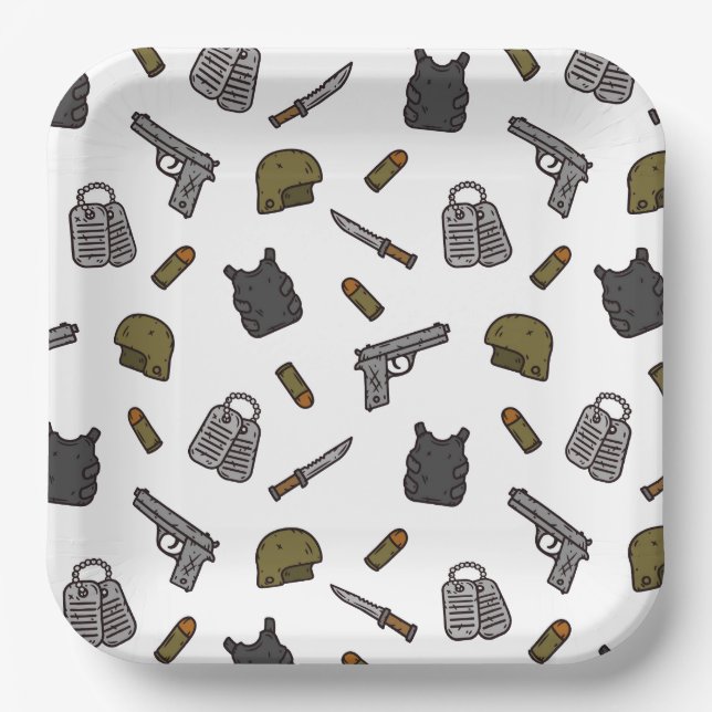 Military  pappteller (Vorderseite)