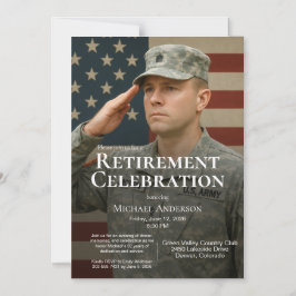 Military Retirement Invitation Magneteinladung