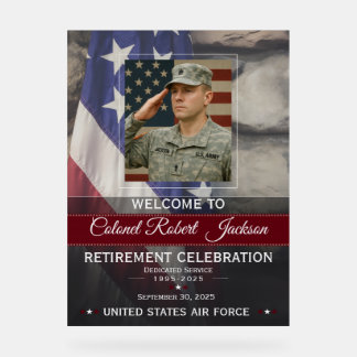 Military Retirement Welcome Sign Acrylschild