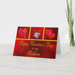 Military Soldier Valentine Card Feiertagskarte