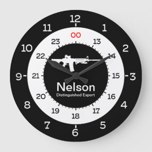 MILITARY TIME - 12-HOUR FORMAT GROßE WANDUHR