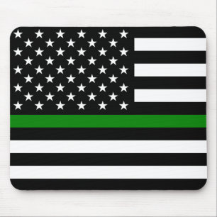 Military & Veterans-amerikanische Flagge mit dünne Mousepad