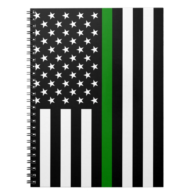 Military & Veterans-amerikanische Flagge mit dünne Notizblock (Vorderseite)
