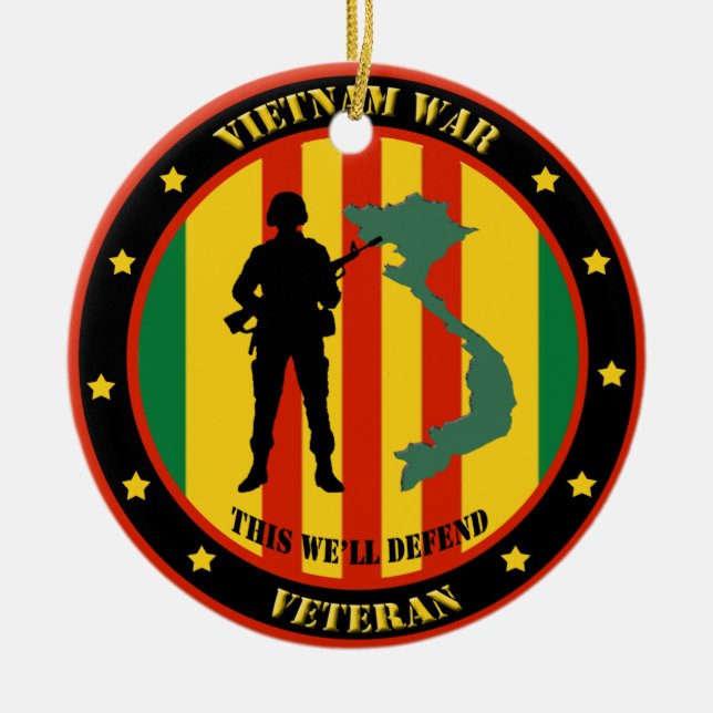 Military Vietnam War Veteran Custom Ornament (Vorne)