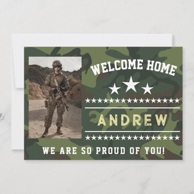 Military Welcome Home Invitation – Army National  Einladung (Vorderseite)