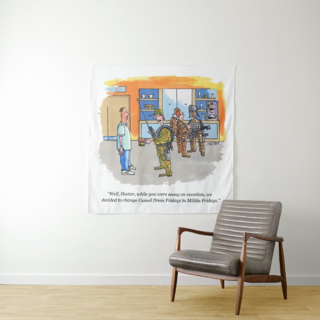 Militia Fridays Tapestes Wandteppich (Beispiel)