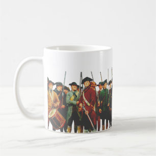 Miliz-Minutemen des Revolutionskriegs 1775 Kaffeetasse