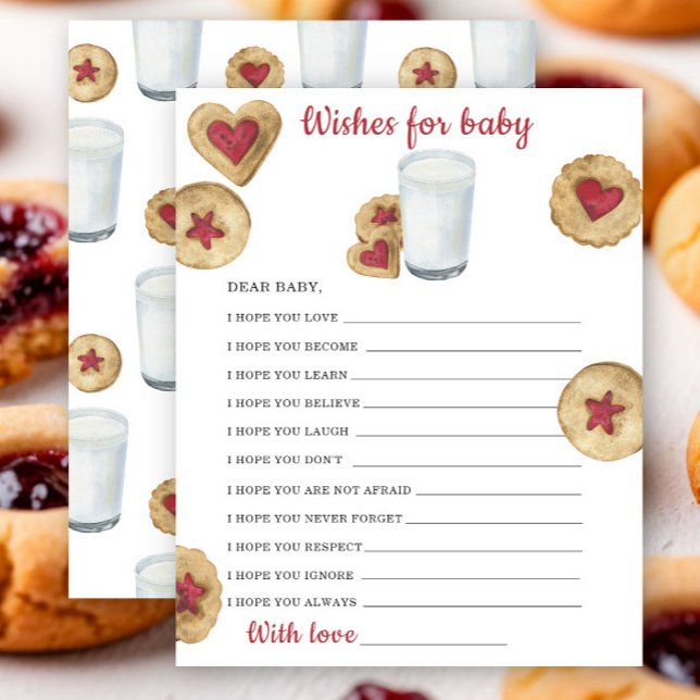 Milk and cookies baby shower - wishes for baby (Von Creator hochgeladen)