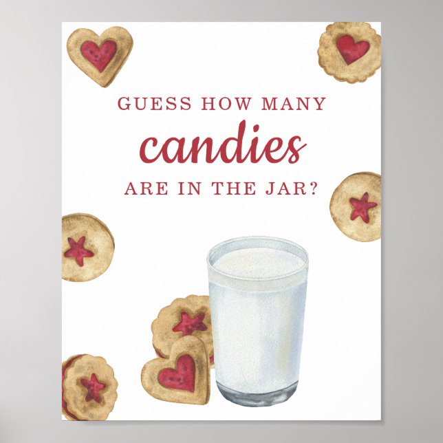 Milk and Cookies - Guess how many candies Poster (Vorne)