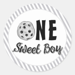 Milk and Cookies Sweet First Birthday Runder Aufkleber