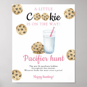 Milk Baby Dusche Schnuller Jagd Spiel Poster