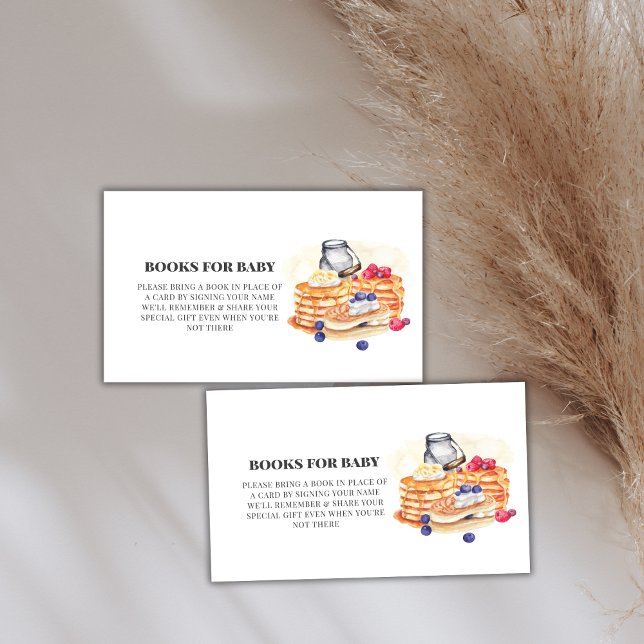 Milk Berry Pancake Brunch Bücher für Babydusche Begleitkarte (Milk Berry Pancake Brunch Books For Baby Shower Enclosure Card)