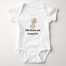 👶 "Milk Betrunken and Love Life" Baby T-Shirt 🍼  Baby Strampler