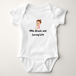 👶 "Milk Betrunken and Love Life" Baby T-Shirt 🍼  Baby Strampler