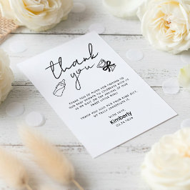 Milk Bottle Champagne Baby Shower Thank You Dankeskarte