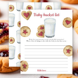 Milk & Cookies Baby Shower Baby bucket list