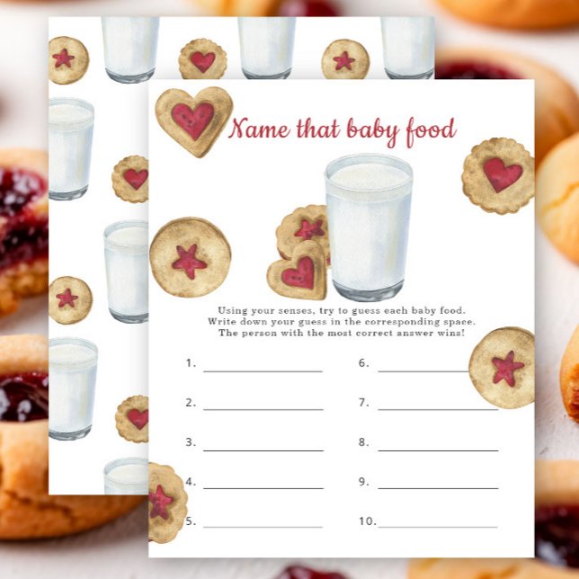 Milk Cookies baby shower Name that baby food game (Von Creator hochgeladen)