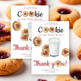 Milk & Cookies Babyparty - Danke Karte
