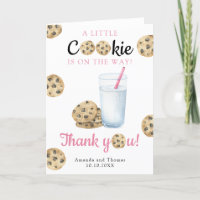Milk & Cookies Babyparty - Danke Karte
