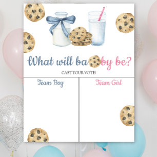 Milk & Cookies Geschlecht enthüllung Junge oder Mä Poster