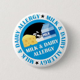 Milk & Dairy Allergy Badge Button