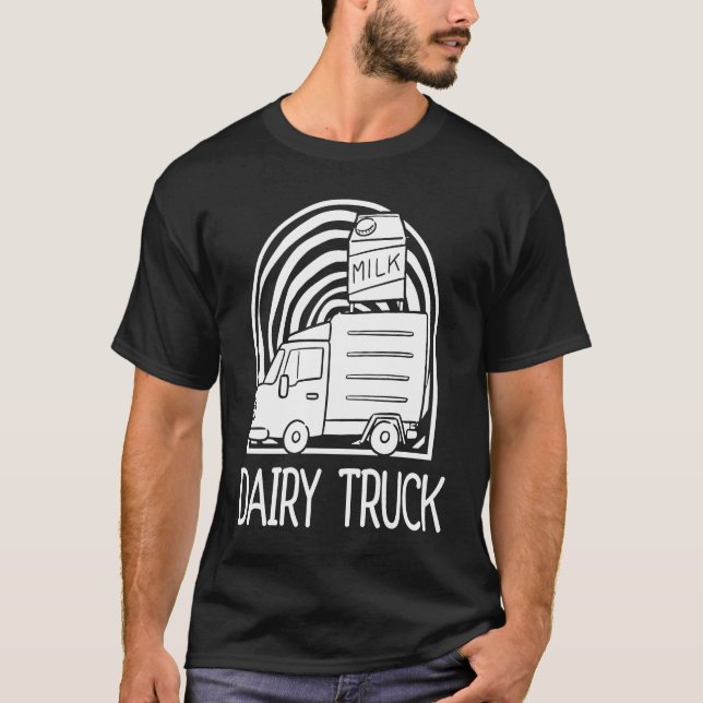 Milk Dairy Cow  Farmer Farm Farming Milk Truck T-Shirt (Vorderseite)