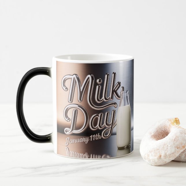 Milk Day Morphing Mug January 11th Verwandlungstasse (Mit Donut)