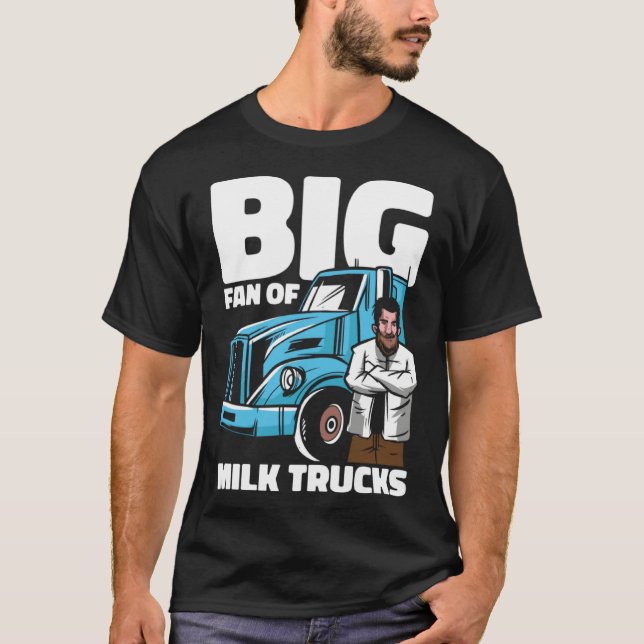 Milk Farm Dairy  Cow Farming Farmer Milk Truck T-Shirt (Vorderseite)