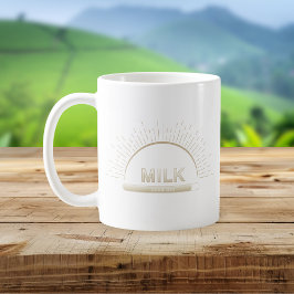 Milk Good Day Neutral Minimal Mug Kaffeetasse