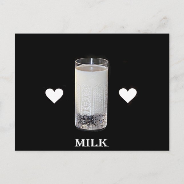 Milk (Hearts) Postkarte (Vorderseite)