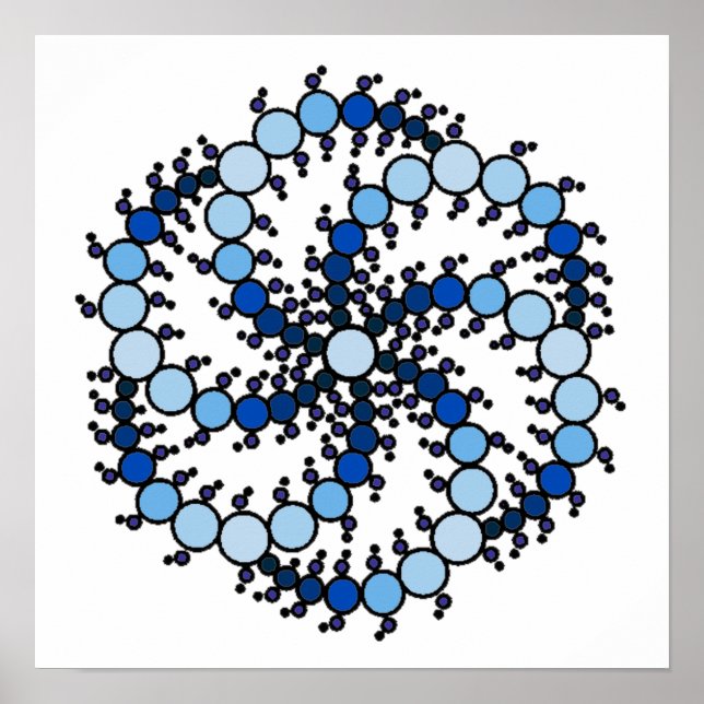 Milk Hill Blue Crop Circle Poster (Vorne)