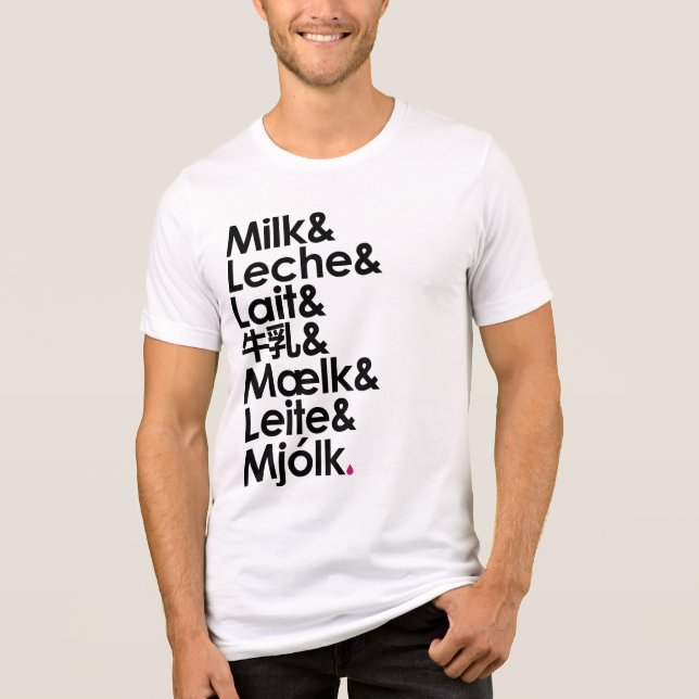 Milk Is Our Love Language (White) Tri-Blend Shirt (Vorderseite)