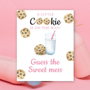 Milk & Kekse Baby Shower Errate das süße Durcheina Poster