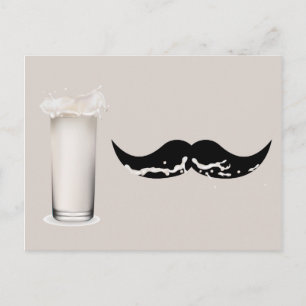 Milk Mustache Creme Postkarte
