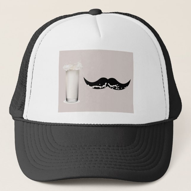 Milk Mustache Creme Truckerkappe (Vorderseite)