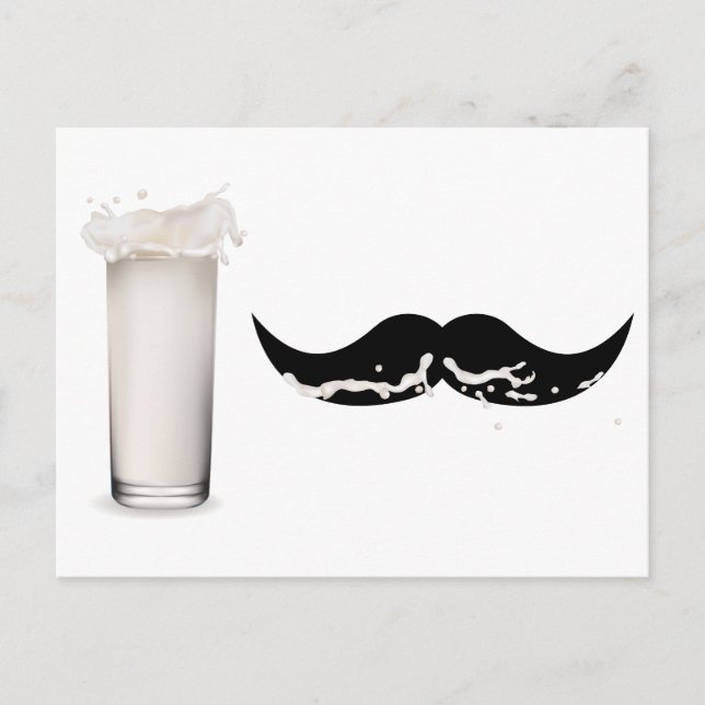 Milk Mustache Postkarte (Vorderseite)