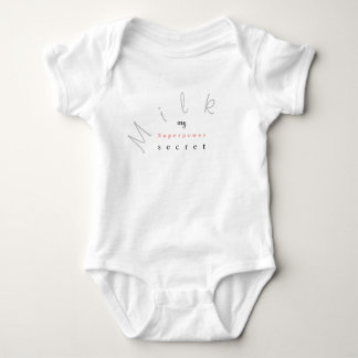 "Milk my Superpower geheim" Bodysuit Baby Strampler