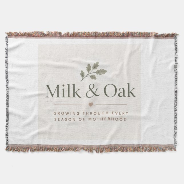 Milk & Oak Wurfdecke Decke (Vorderseite)