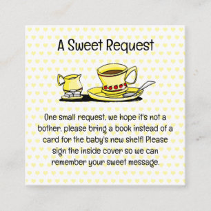 Milk & Sugar Gelber Kaffee Baby Shower  Begleitkarte