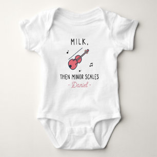 Milk Then Minor Scales - Violinspieler - Geiger Baby Strampler
