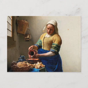 Milkmaid Kitchen Maid von Johannes Vermeer Postkarte